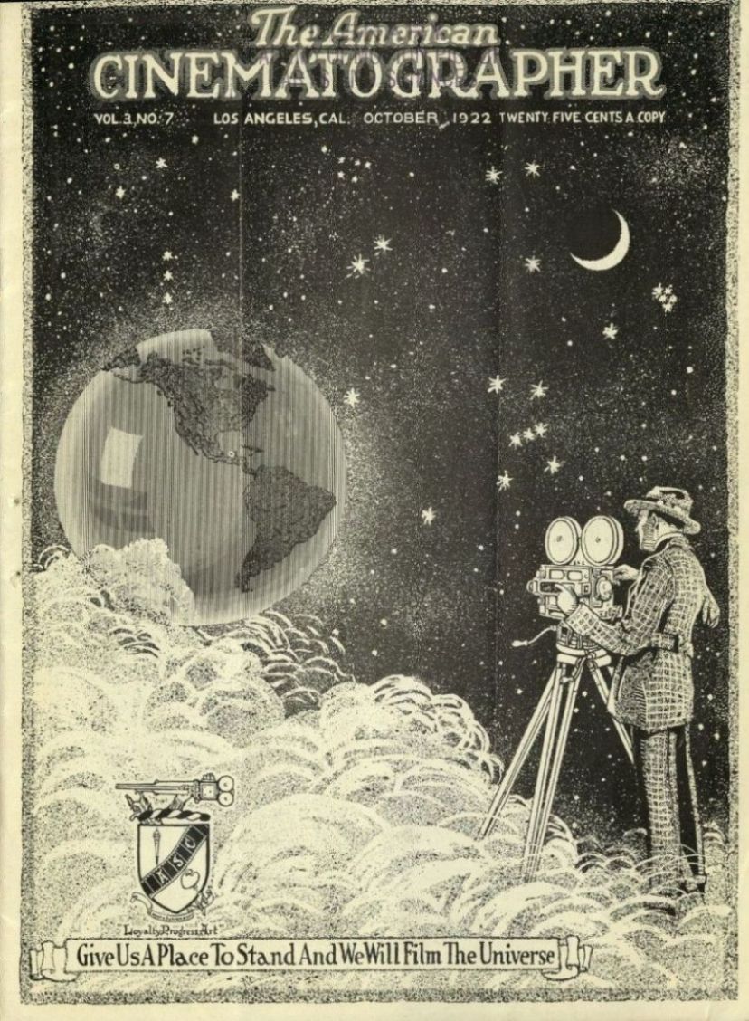 AMERICAN CINEMATOGRAPHER magazine cover Issue 40  Vol 3 # 7 October 1922