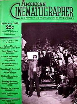 AMERICAN CINEMATOGRAPHER magazine cover Issue 248 February 1940