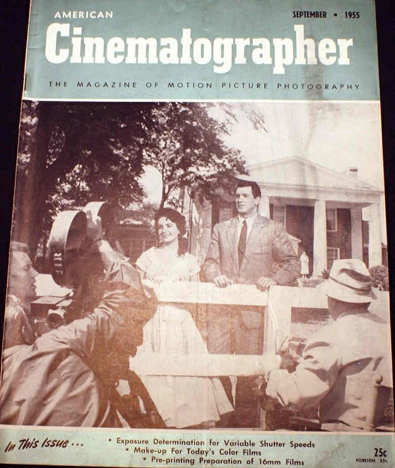AMERICAN CINEMATOGRAPHER magazine cover Issue 435 September 1955