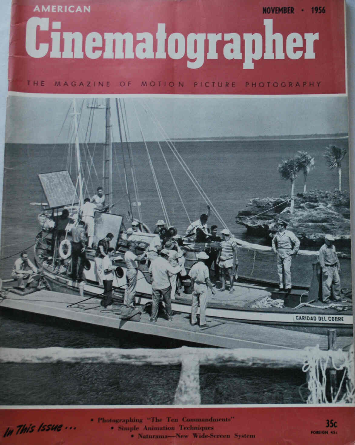 AMERICAN CINEMATOGRAPHER magazine cover Issue 449 November 1956