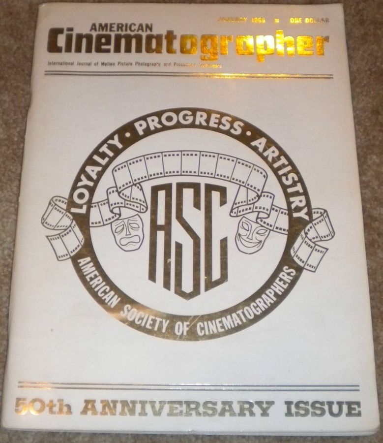 AMERICAN CINEMATOGRAPHER magazine cover Issue 595 January 1969