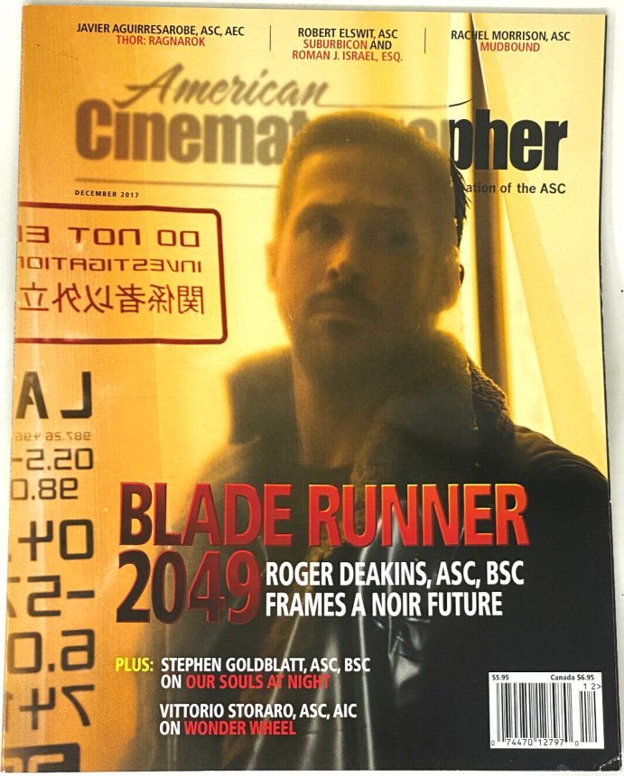 AMERICAN CINEMATOGRAPHER magazine cover  December 2017