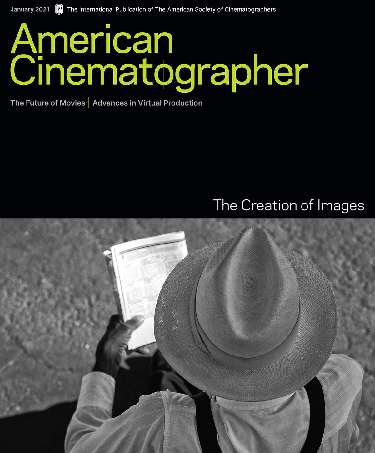 AMERICAN CINEMATOGRAPHER magazine cover  January 2021