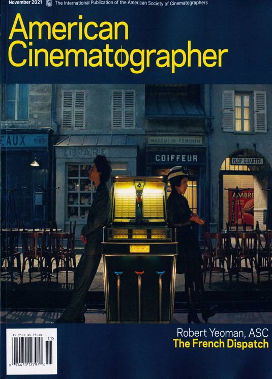 AMERICAN CINEMATOGRAPHER magazine cover  November 2021