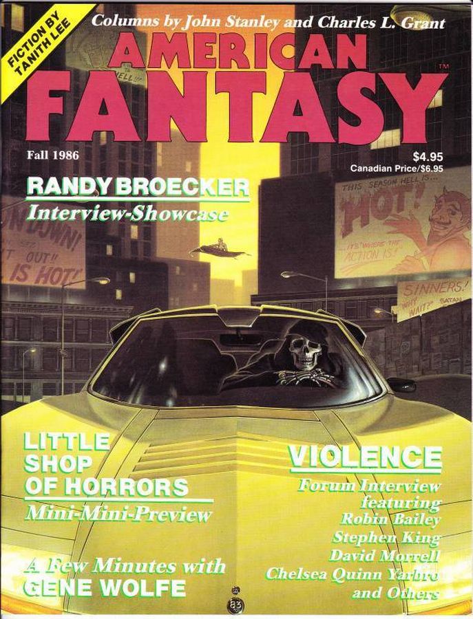 AMERICAN FANTASY magazine side cover Fall 1986