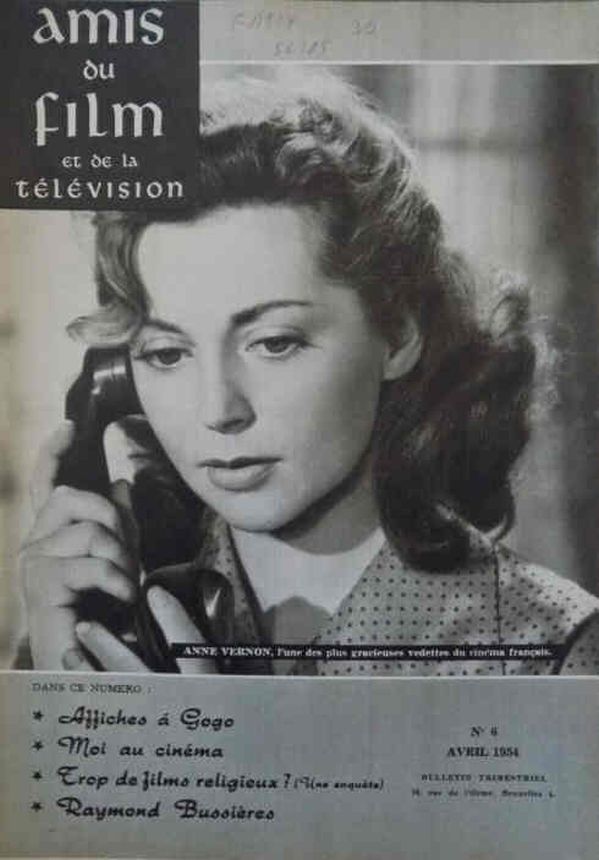 AMIS DU FILM magazine side cover Issue 6 April 1954