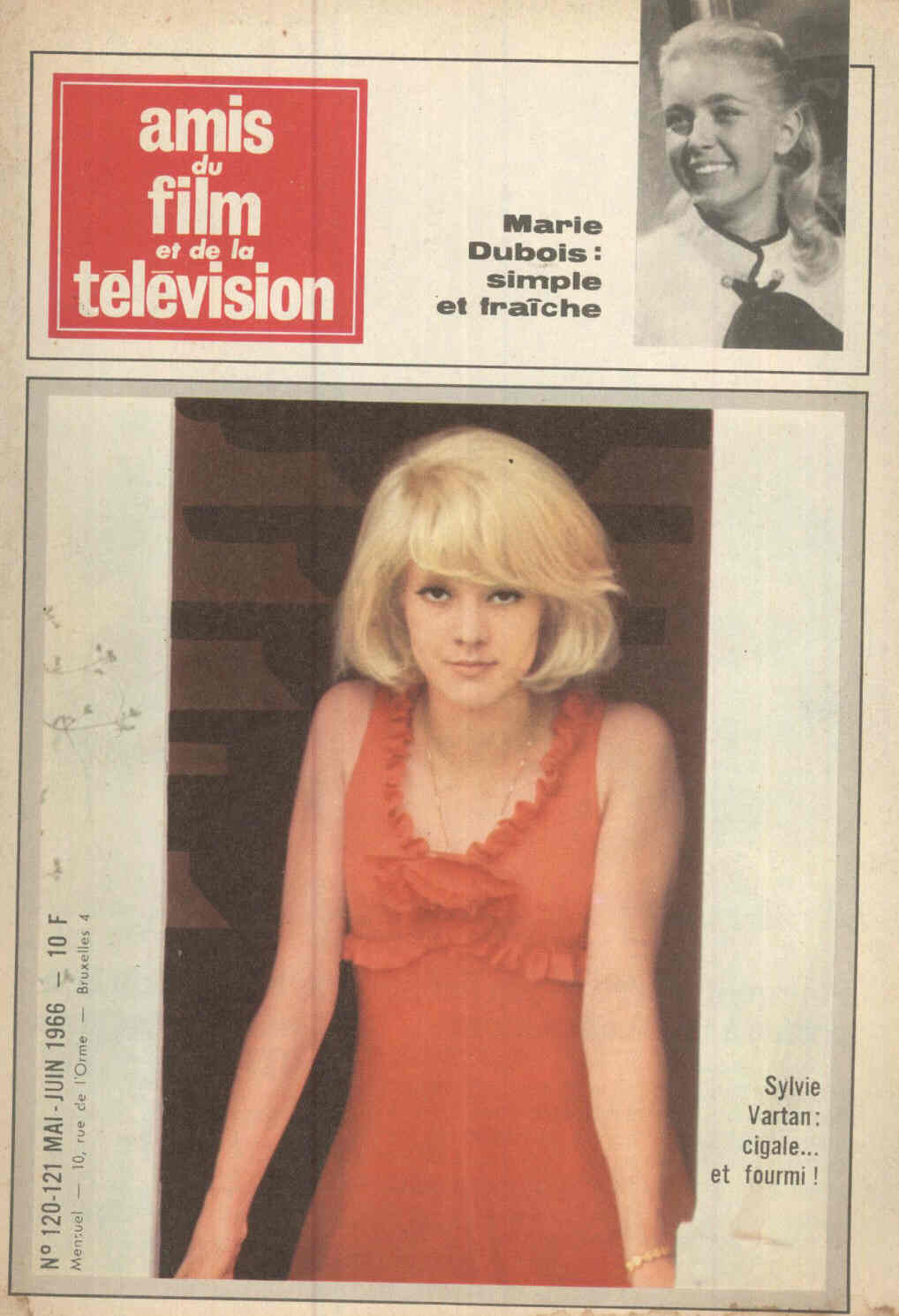 AMIS DU FILM magazine side cover Issue 120/121 May/June 1966