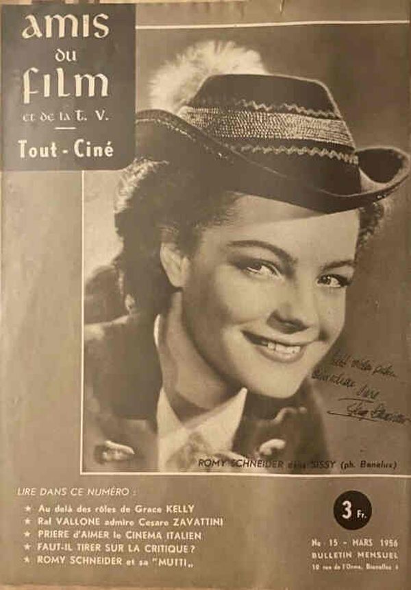 AMIS DU FILM magazine side cover Issue 15 March 1956