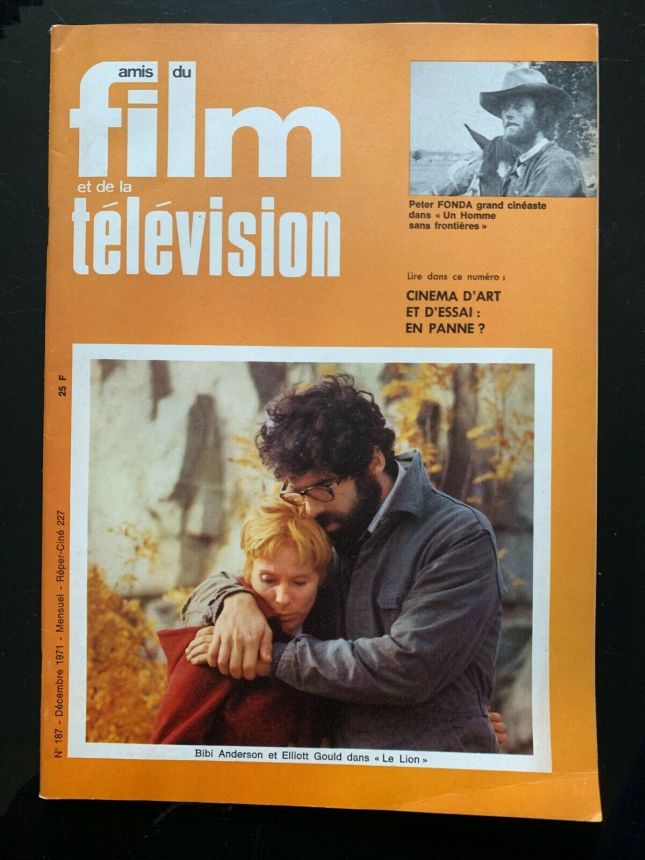 AMIS DU FILM magazine side cover Issue 187 December 1971