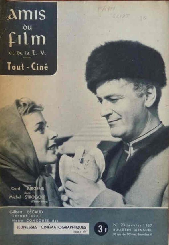 AMIS DU FILM magazine side cover Issue 23 January 1957