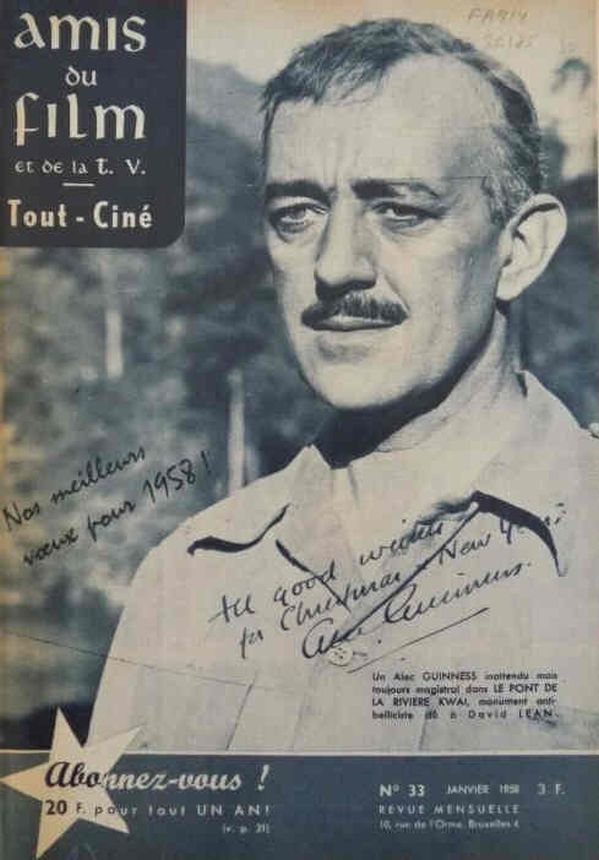 AMIS DU FILM magazine side cover Issue 33 January 1958