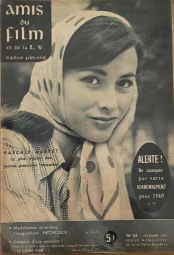 AMIS DU FILM magazine side cover Issue 52 December 1959
