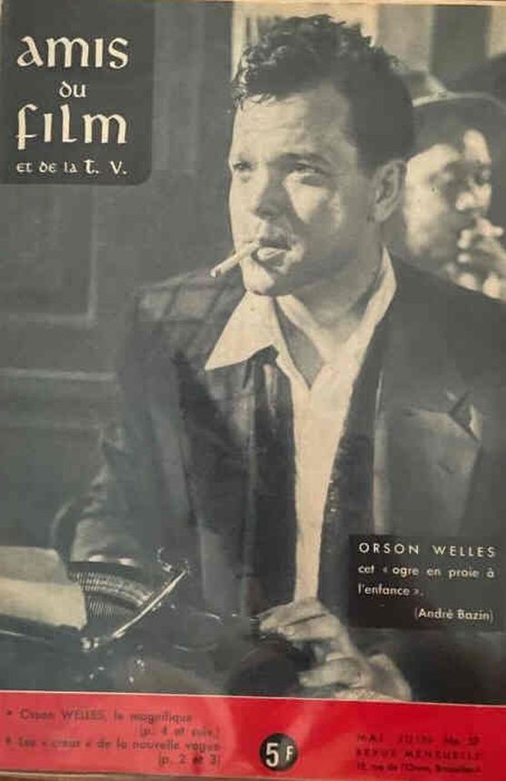 AMIS DU FILM magazine side cover Issue 57 May/June 1960