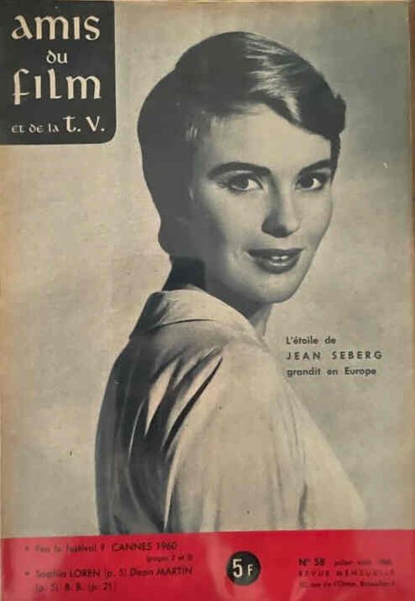 AMIS DU FILM magazine side cover Issue 58 July/August 1960