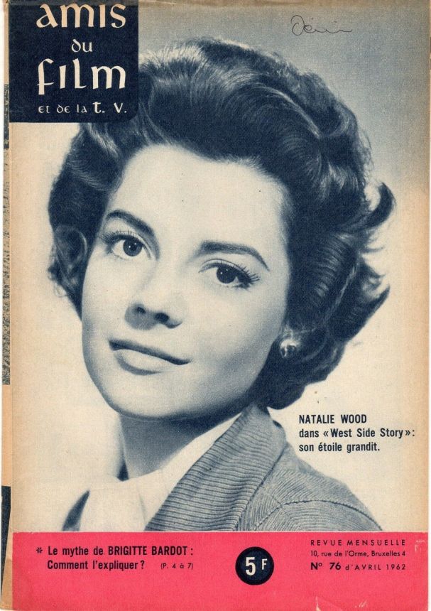 AMIS DU FILM magazine side cover Issue 76 April 1962