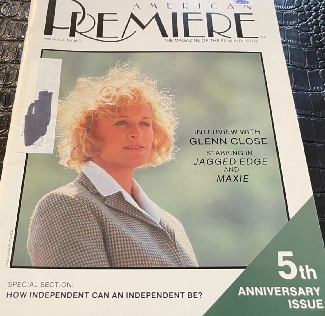 AMERICAN PREMIERE magazine cover  September 1985