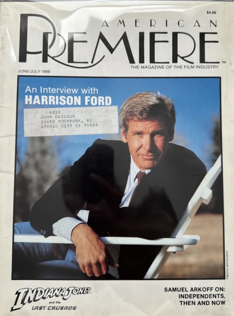 AMERICAN PREMIERE magazine cover  June/July 1989