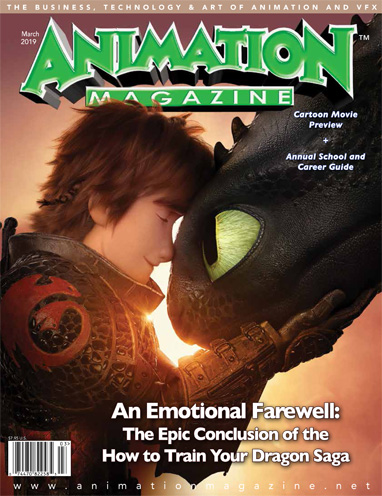 ANIMATION magazine cover Issue 288  March 2019