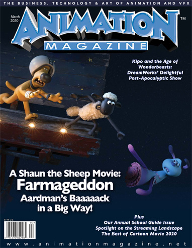 ANIMATION magazine cover Issue 298  March 2020
