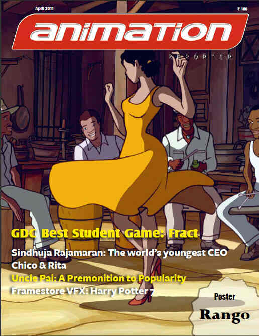 ANIMATION REPORTER magazine cover April 2011