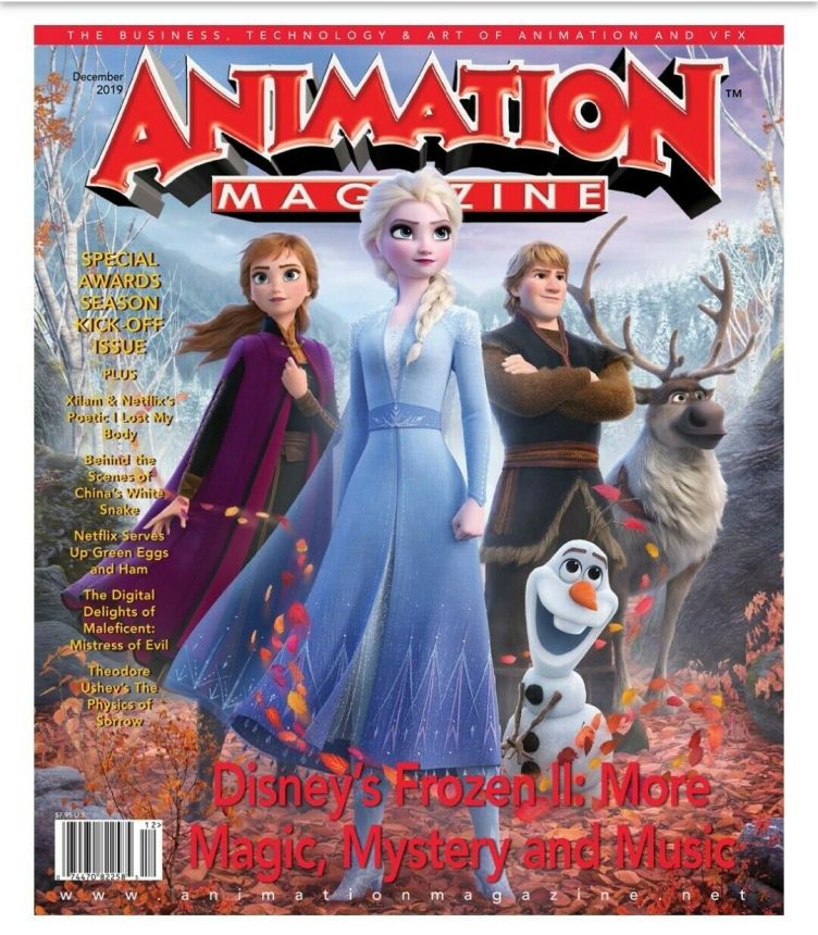 ANIMATION magazine cover Issue 295  December 2019