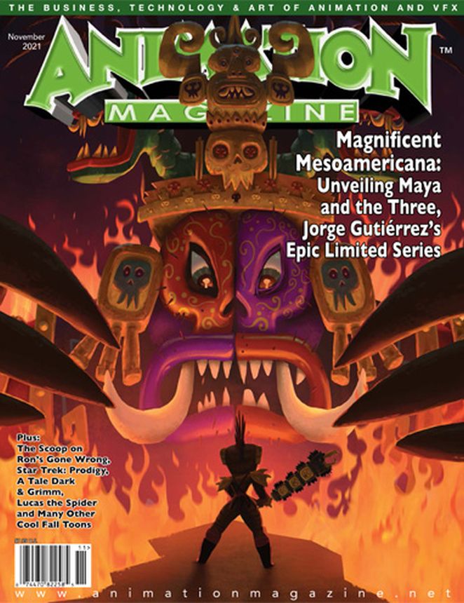 ANIMATION magazine cover Issue 314  November 2021