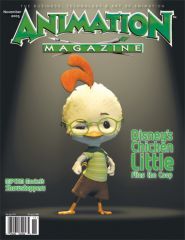 ANIMATION magazine cover Issue 154 November 2005