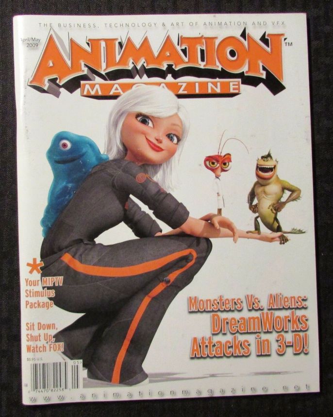 ANIMATION magazine cover Issue 193  Vol 23 No 4 April/May 2009