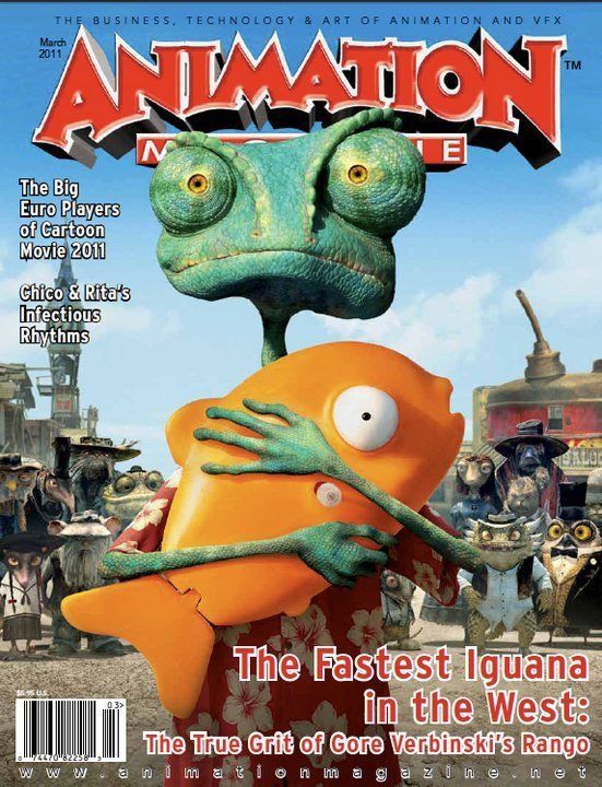 ANIMATION magazine cover Issue 210 March 2011