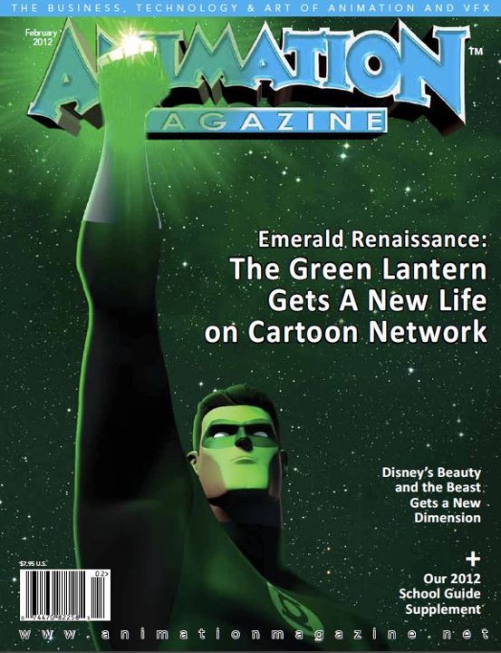 ANIMATION magazine cover Issue 218 February 2012