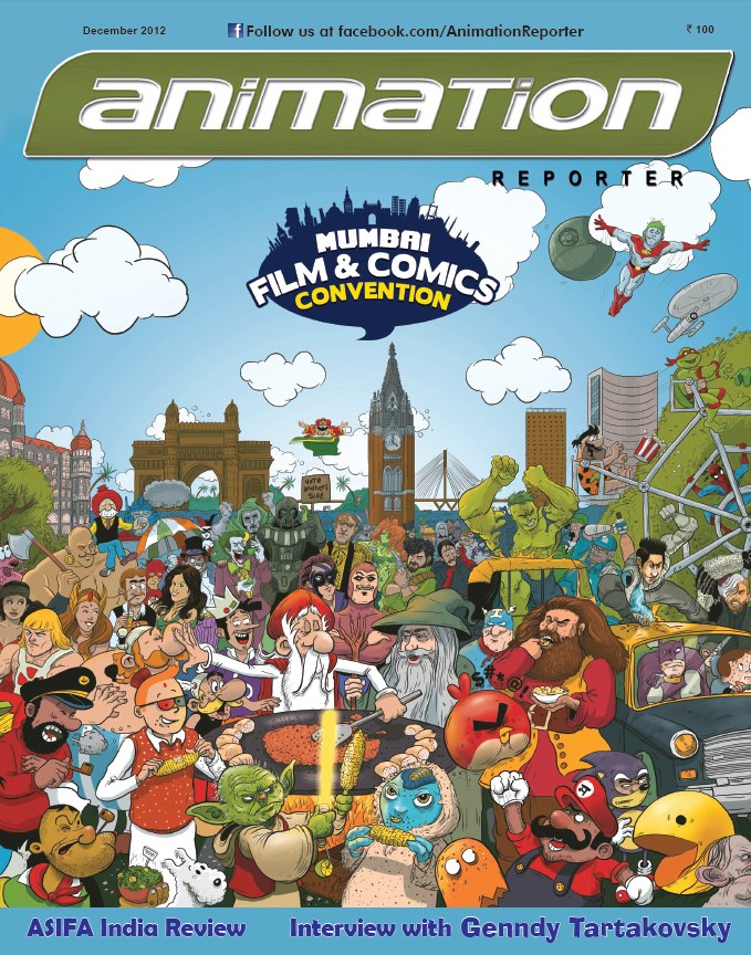 ANIMATION REPORTER magazine cover  December 2012