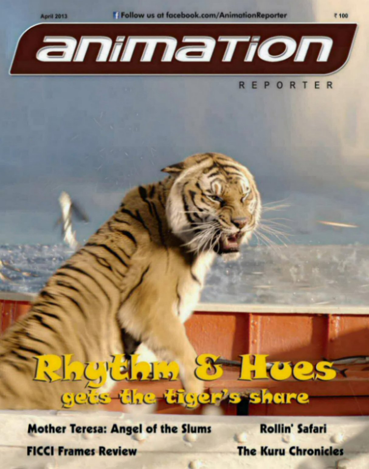 ANIMATION REPORTER magazine cover  April 2013
