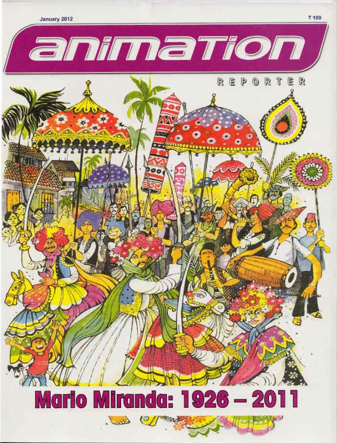 ANIMATION REPORTER magazine cover January 2012