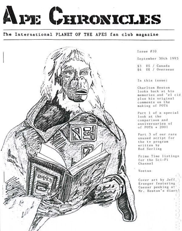 APE CHRONICLES magazine cover Issue 10 30 September 1993