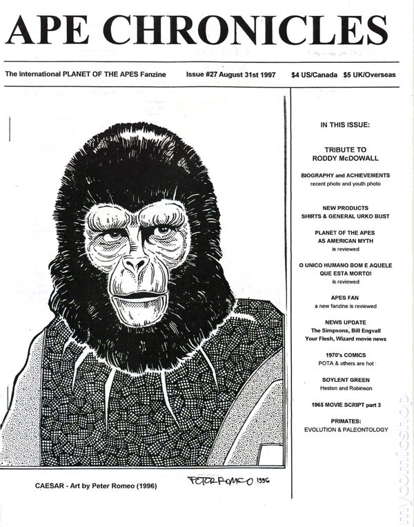 APE CHRONICLES magazine side cover Issue 27 31 August 1997