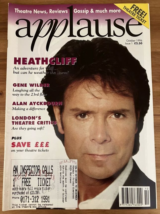 APPLAUSE UK magazine side cover Issue 1  October 1996