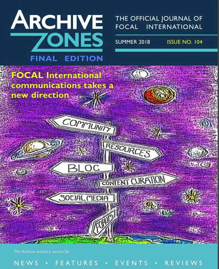 ARCHIVE ZONES magazine cover Issue 104 Summer 2018