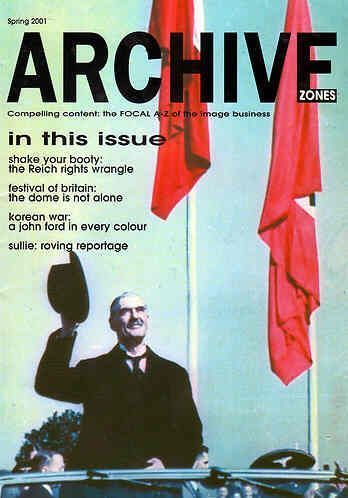 ARCHIVE ZONES magazine cover Spring 2001