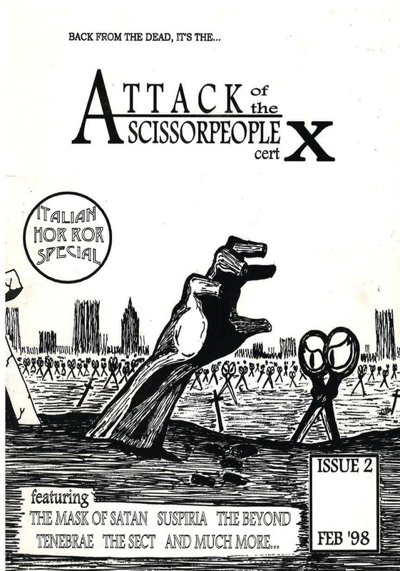 ATTACK OF THE SCISSORPEOPLE magazine cover Issue 2 February 1998