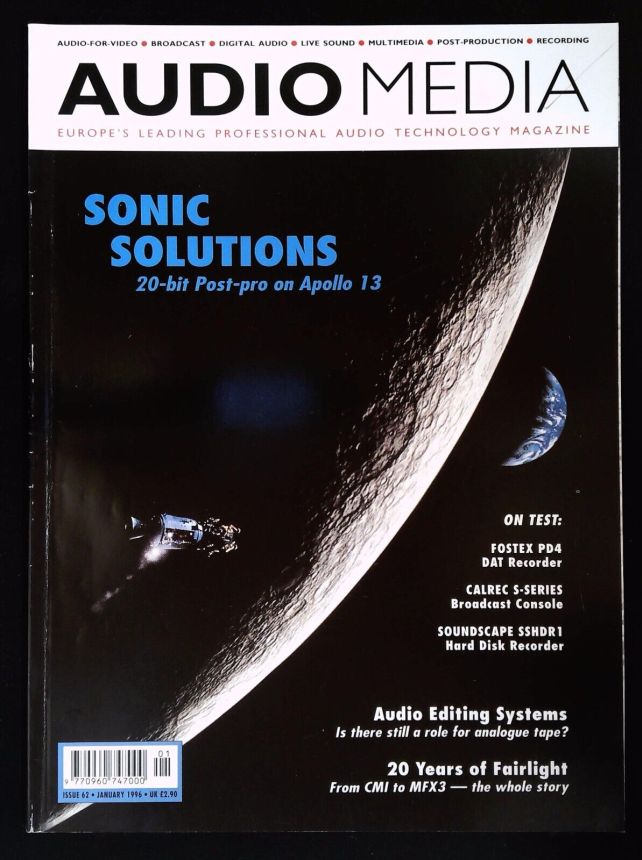 AUDIO MEDIA magazine side cover Issue 62  January 1996