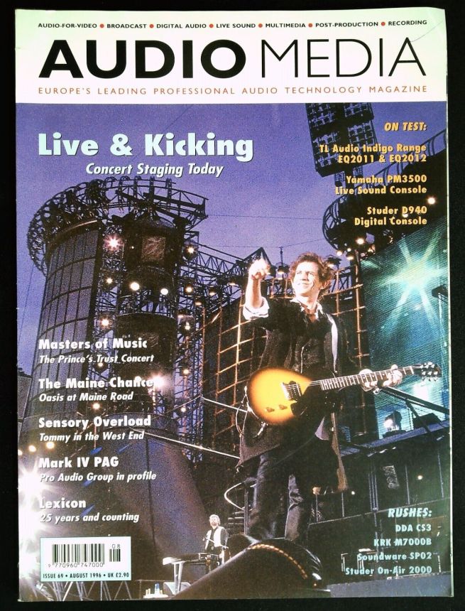 AUDIO MEDIA magazine side cover Issue 69  August 1996