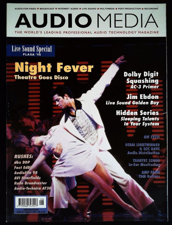 AUDIO MEDIA magazine side cover Issue 93  August 1998