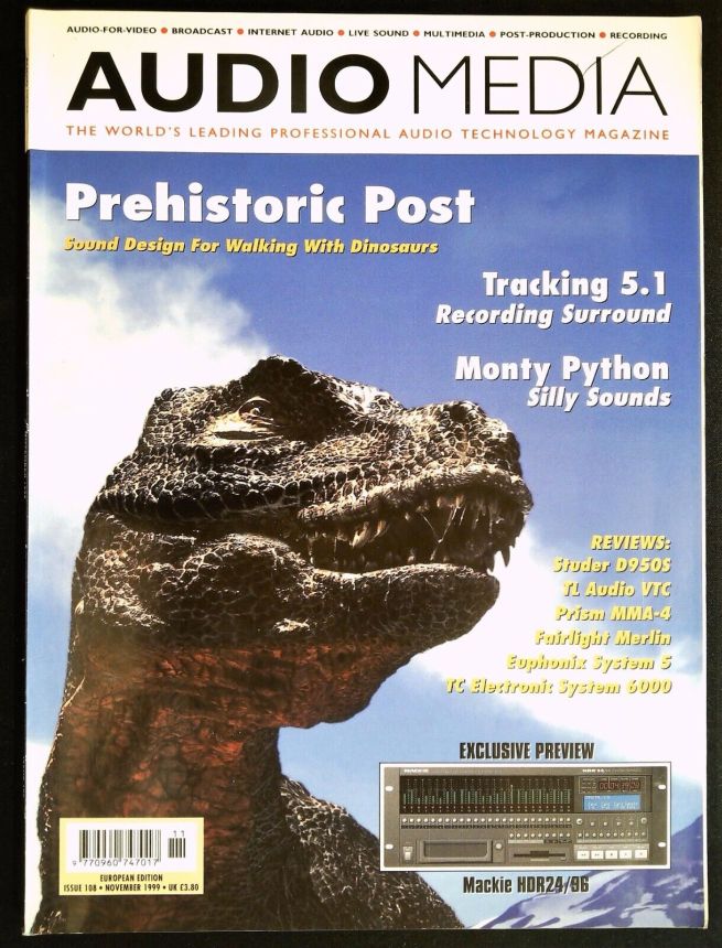 AUDIO MEDIA magazine side cover Issue 108  November 1999