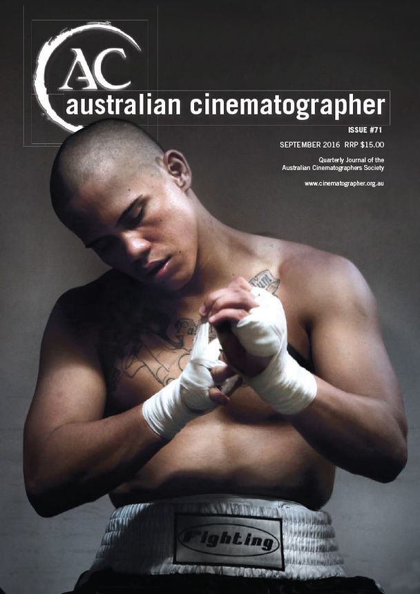 AUSTRALIAN CINEMATOGRAPHER magazine side cover Issue 71  September 2016