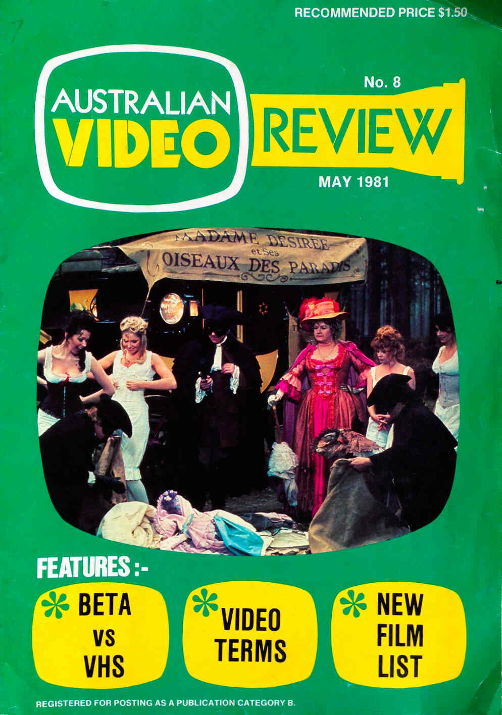 AUSTRALIAN VIDEO REVIEW magazine cover Issue 8 May 1981