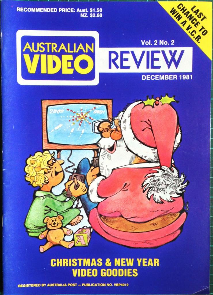 AUSTRALIAN VIDEO REVIEW magazine cover  Vol 2 # 2 December 1981