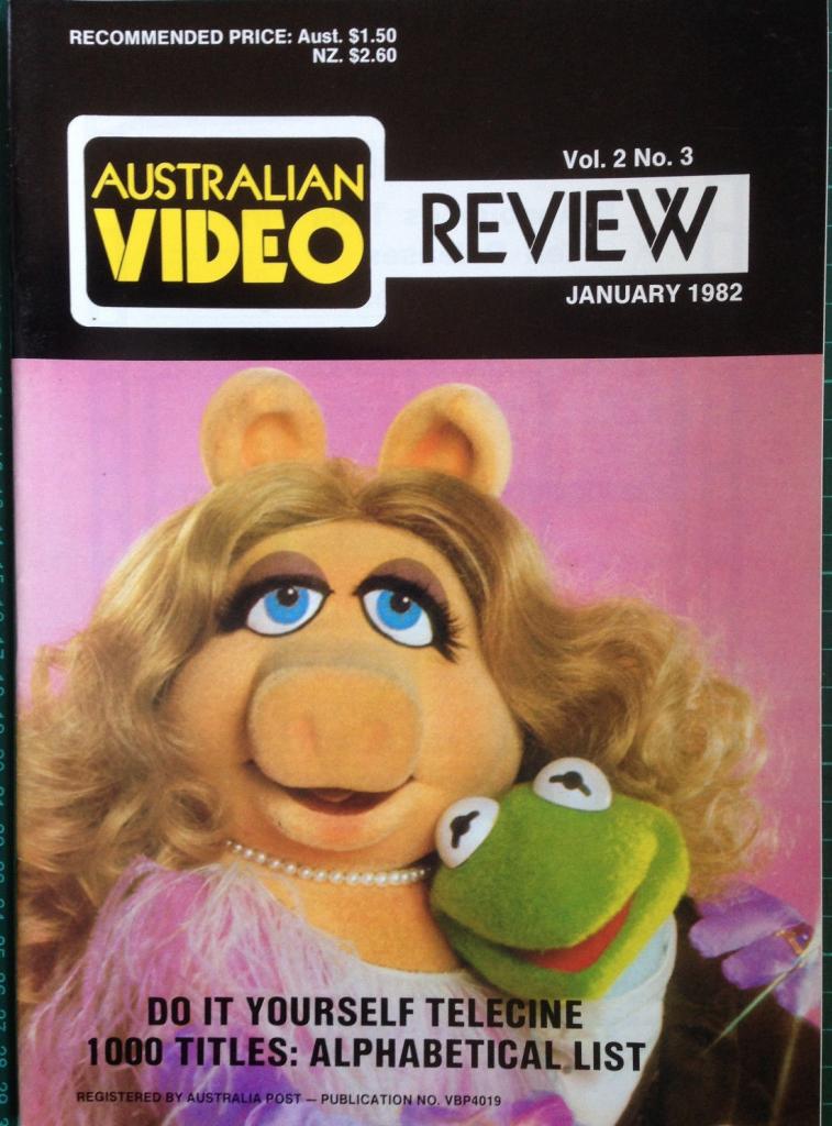 AUSTRALIAN VIDEO REVIEW magazine cover  Vol 2 # 3 January 1982