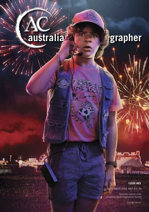 AUSTRALIAN CINEMATOGRAPHER magazine side cover Issue 83  September 2019