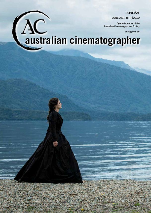 AUSTRALIAN CINEMATOGRAPHER magazine side cover Issue 90  June 2021