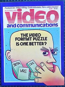 AUSTRALIAN VIDEO AND COMMUNICATIONS magazine cover Issue 6  May 1982